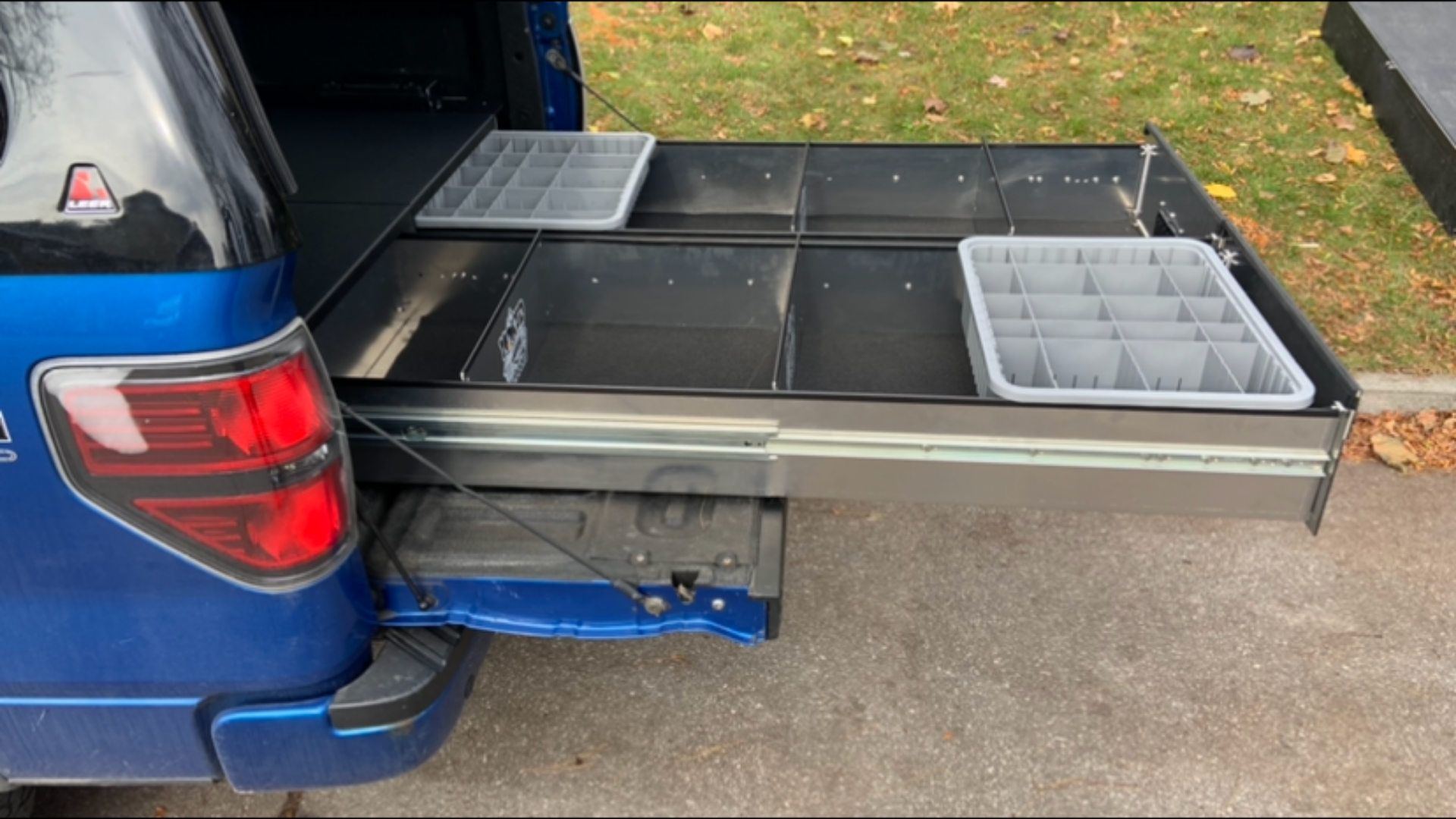 Yoked Outdoors Organized Truck Bed Drawer System Truck Cap Side